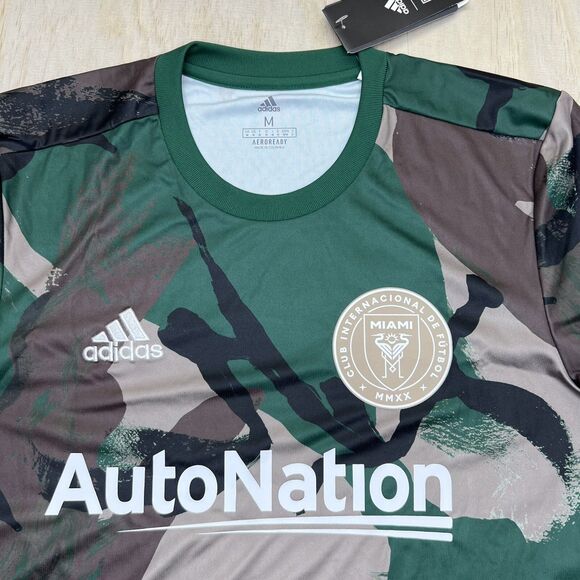 NEW Inter Miami CF adidas Camo 2021 Pre-Match Performance Top Shirt MD - Picture 4 of 13